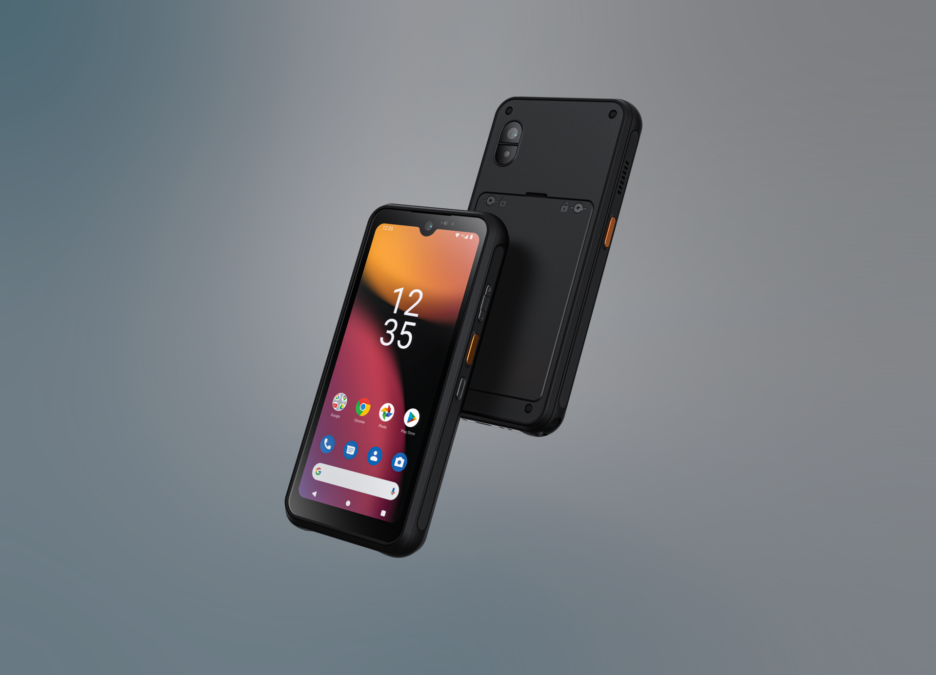 BARTEC SP9 EX1 Smartphone front view and back view BARTEC SP9 EX1 Smartphone front view and back view