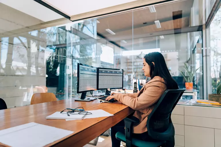 Businesswoman at the office Businesswoman at the office